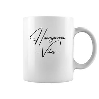 Honeymoon Vibes Just Married Bride Groom Wedding Coffee Mug | Mazezy