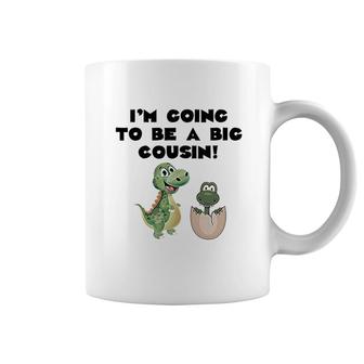 I Am Going To Be A Big Cousin Dinosaur New Baby Announcement Coffee Mug - Thegiftio UK
