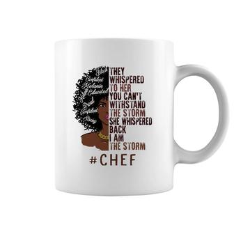 I Am The Storm Chef Apparel African American Women Coffee Mug | Mazezy