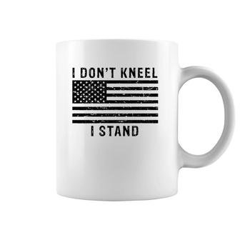 I Don't Kneel I Stand Patriotic American Flag Coffee Mug | Mazezy