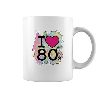 I Love 80s Old School Band Concert Coffee Mug | Mazezy