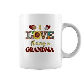 I Love Being A Grandma Gift Grandmother Sunflower Coffee Mug | Mazezy AU
