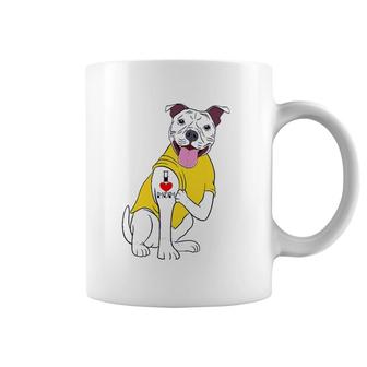 I Love Mom Mommy Mother's Day Collection Pitbull Dog Coffee Mug | Mazezy