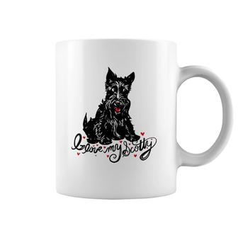 I Love My Scotty Cute Scottish Terrier Coffee Mug | Mazezy AU