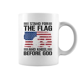 I Stand For The Flag And Kneel Before God Raglan Baseball Tee Coffee Mug | Mazezy UK