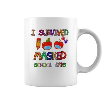 I Survived 100 Masked School Days 100 Days Of School Coffee Mug | Mazezy