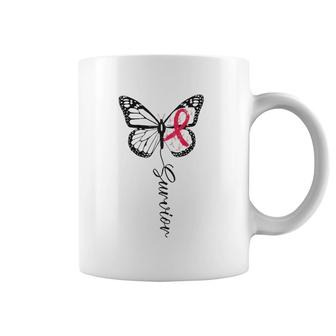 I'm A Survivor My Mom Beat Cancer Awareness Fight Breast Cancer Coffee Mug | Mazezy