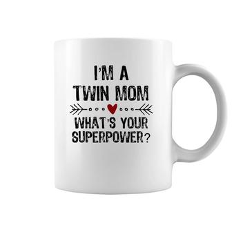 I'm A Twin Mom What's Your Superpower Mother's Day Coffee Mug | Mazezy