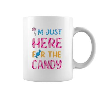 I'm Just Here For The Candy Halloween Sweets Tank Top Coffee Mug | Mazezy