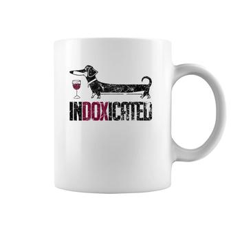 Indoxicated Dachshund Dog Lover Drinking Coffee Mug | Mazezy