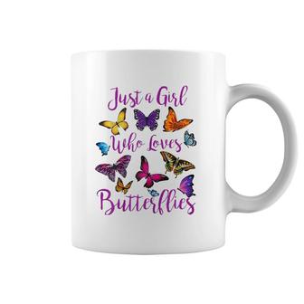 Just A Girl Who Loves Butterflies Coffee Mug | Mazezy