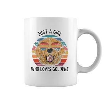 Just A Girl Who Loves Golden Retrievers Dog Gifts Coffee Mug | Mazezy