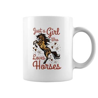 Just A Girl Who Loves Horses Girls Women Moms Horse Lovers Coffee Mug | Mazezy