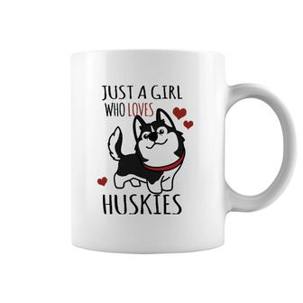 Just A Girl Who Loves Huskies Dog Animal Lover Cute Cool Coffee Mug | Mazezy
