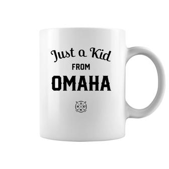 Just A Kid From Omaha City, Nebraska Ne The Cornhusker State Coffee Mug | Mazezy