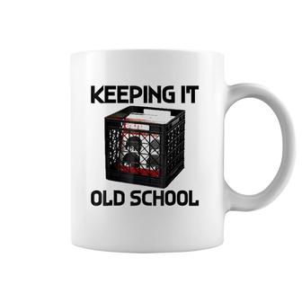 Keeping It Old School Music Record Vinyl Coffee Mug | Mazezy
