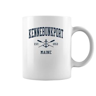 Kennebunkport Me Vintage Navy Crossed Oars & Boat Anchor Coffee Mug | Mazezy DE