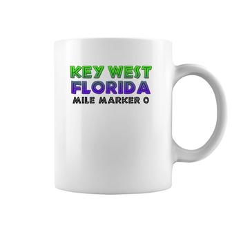 Key West Florida Mile Marker Zero 0 Souvenir Coffee Mug | Mazezy