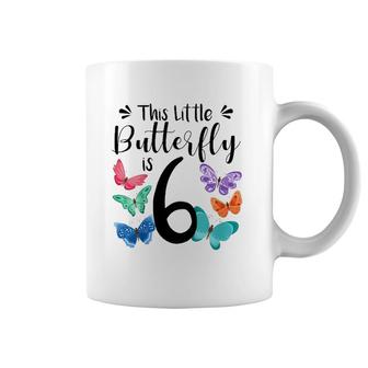 Kids 6 Year Old Butterfly Birthday Girls 6Th Girl Party Gift Coffee Mug | Mazezy