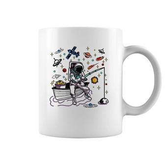 Kids Astronaut Fisherman Fishing Stars Planets Space Coffee Mug | Mazezy