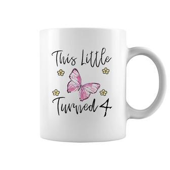Kids Butterfly Themed Birthday Party Gift For A 4 Years Old Coffee Mug | Mazezy