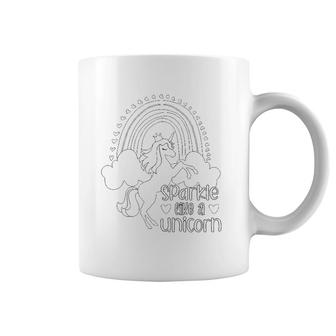 Kids Color Your Own Unicorn Coloring Craft For Kids Coffee Mug | Mazezy