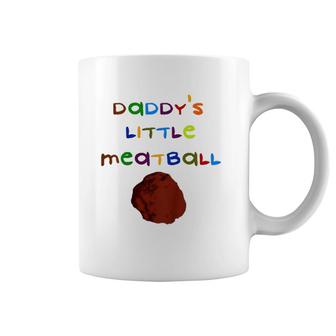 Kids Daddy's Little Meatball Funny Kids Italian Cute Saying Quote Coffee Mug | Mazezy