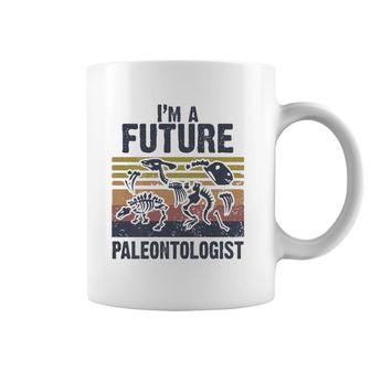 Kids I'm A Future Paleontologist Vintage Paleontology Dinosaurs Premium Coffee Mug | Mazezy