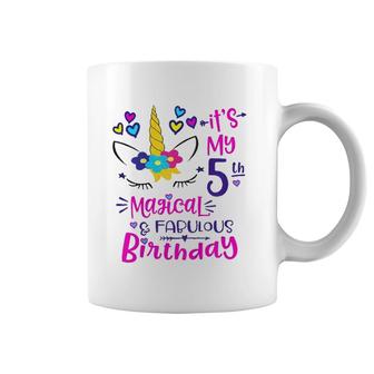 Kids It's My 5Th Magical & Fabulous Birthday 5 Year Old Birthday Coffee Mug | Mazezy