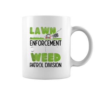 Lawn Mower Lawn Enforcement Officer Coffee Mug | Mazezy