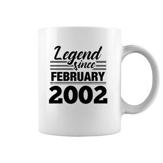 Legend Since February 2002 - 20Th Birthday 20 Years Old Coffee Mug | Mazezy