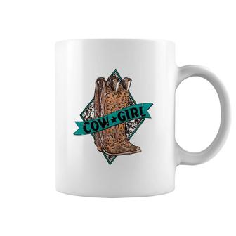 Leopard Cowgirl Boots Western Country Cowboy Rodeo Dad Coffee Mug | Mazezy