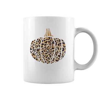 Leopard Pumpkin Woman Thanksgiving Gift Thankful Mom Mama Coffee Mug | Mazezy
