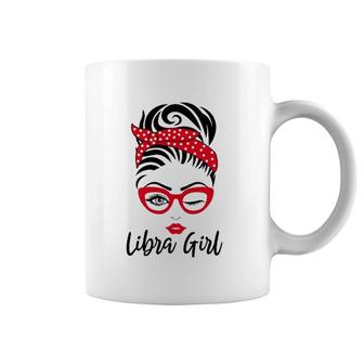 Libra Girl Wink Eye Woman Face Wink Eyes Lady Birthday Coffee Mug | Mazezy