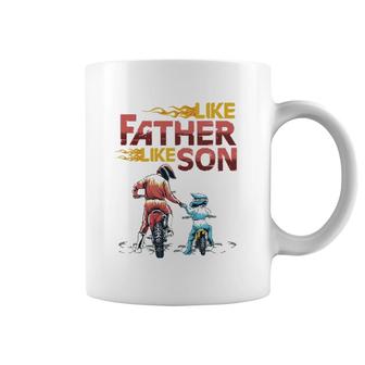 Like Dad Like Son Motocross Dirt Bike Father's Day Coffee Mug | Mazezy