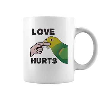 Love Hurts - Double Yellow Headed Amazon Parrot T-shirt Coffee Mug - Thegiftio UK