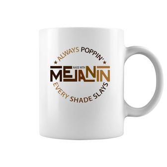 Made With Melanin Black Girl Magic Afro Beauty Black Queen Coffee Mug | Mazezy