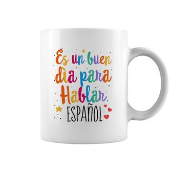 Maestra Cute Rainbow Regalos Para Bilingual Spanish Teacher Coffee Mug | Mazezy