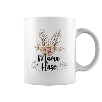 Mama Rabbit Easter Bunny Floral Leo Look Outfit Gift Easter Coffee Mug | Mazezy