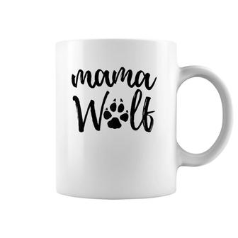 Mama Wolf Wolves Lover Mom Mother Women Raglan Baseball Coffee Mug | Mazezy