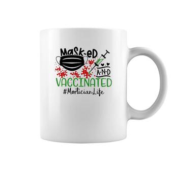 Masked And Vaccinated Mortician Coffee Mug | Mazezy