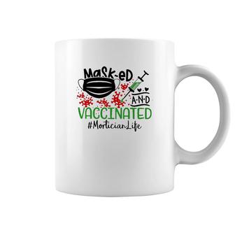 Masked And Vaccinated Mortician Coffee Mug | Mazezy