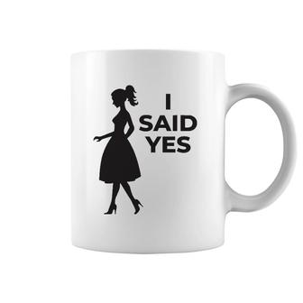 Matching Engagement Women His And Her Gift I Said Yes Coffee Mug | Mazezy