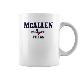 Mcallen Texas Pride Est 1904 State Map Flag Gift Coffee Mug | Mazezy