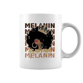 Melanin Afro Natural Hair Queen Cute Black Girl Magic Coffee Mug | Mazezy