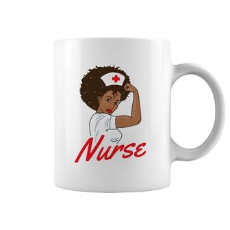 Melanin Black Nurse Clothing Gift African American Women Coffee Mug | Mazezy