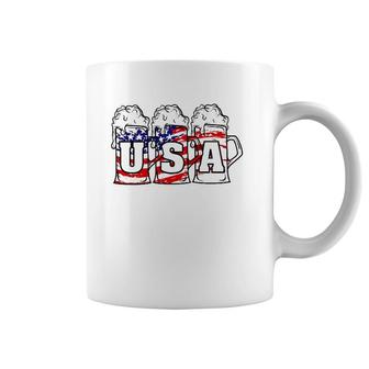 Mens 4Th Of July Usa Beer American Flag Women Merica Coffee Mug | Mazezy
