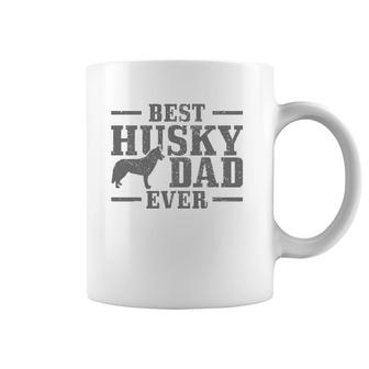 Mens Best Husky Dad Ever Funny Dog Owner Vintage Husky Coffee Mug | Mazezy