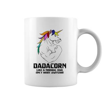 Mens Dadacorn Muscle Dad Unicorn Father's Day Funny Gift Coffee Mug | Mazezy