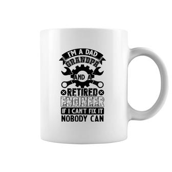 Mens I'm A Dad Grandpa And A Retired Engineer Retirement Gift Coffee Mug | Mazezy